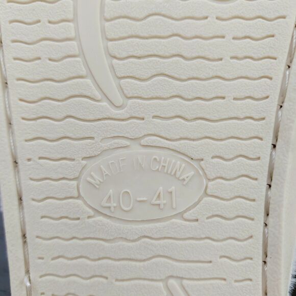 Wedding I Do Bride Slippers Size 40-41 Ivory Slip On Fluffy Wedding Anniversary - Picture 10 of 12